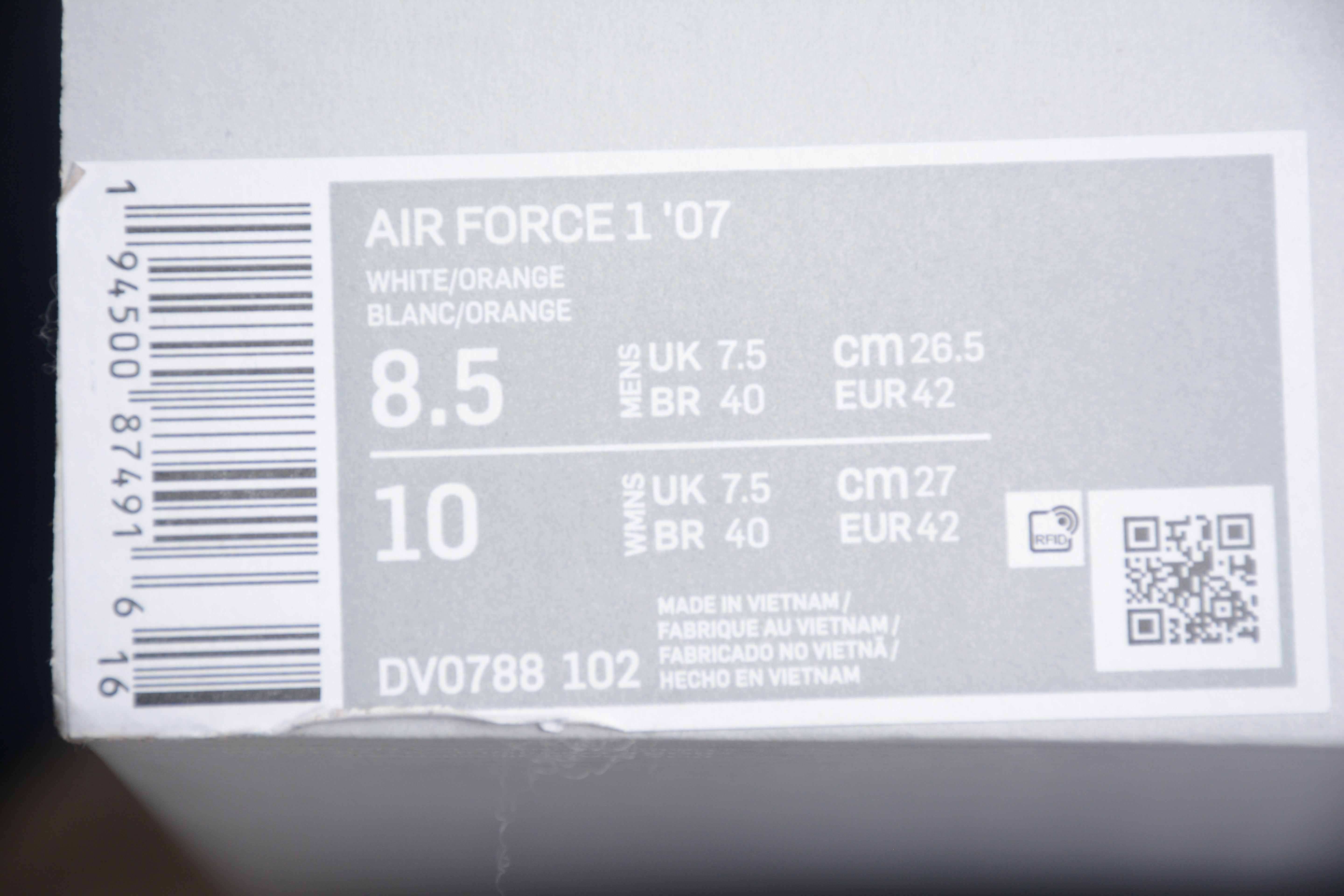 NikeUnisex Air Force 1 AF1 Low - White/Red