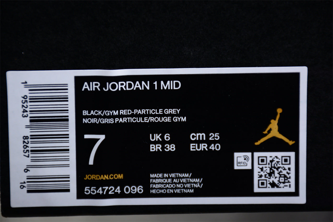 Air Jordan 1 AJ1 Mid Shadow - Red