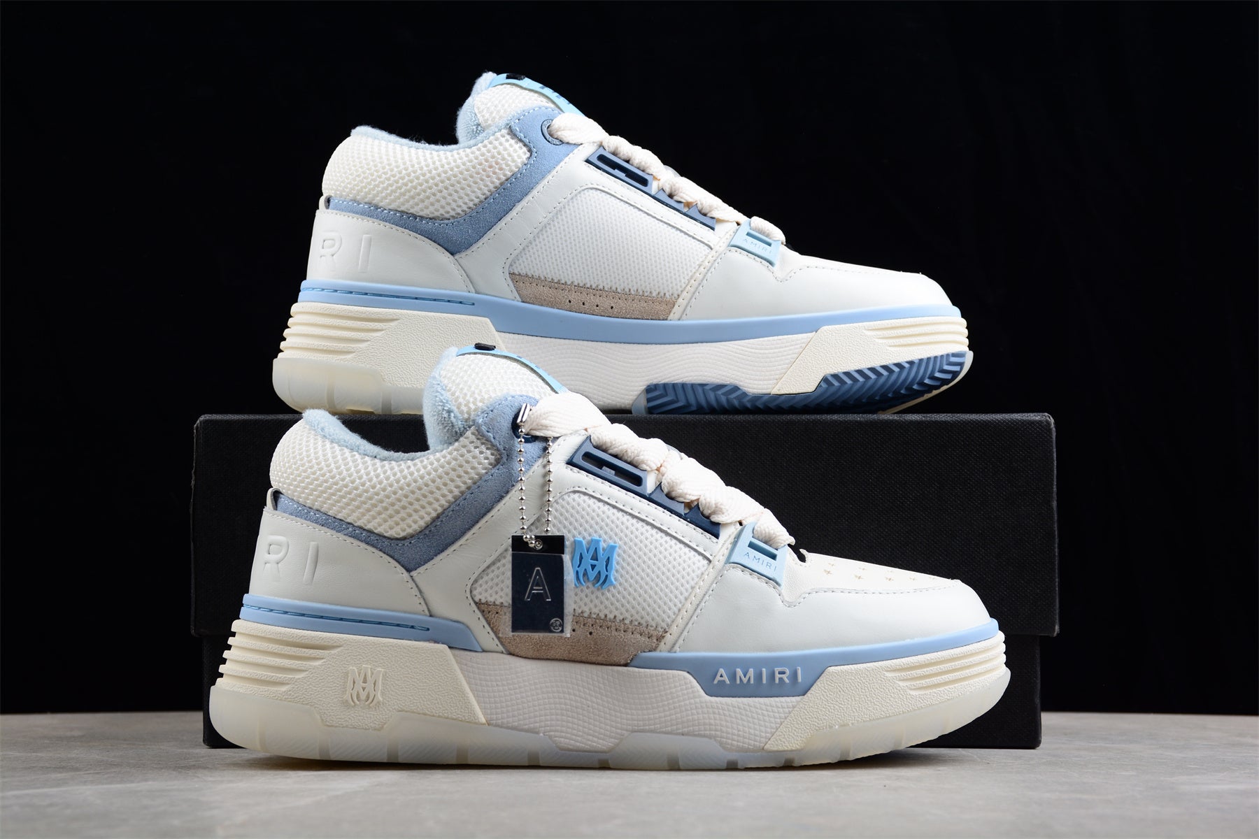 AMIRI MA-1 - White/Light Blue