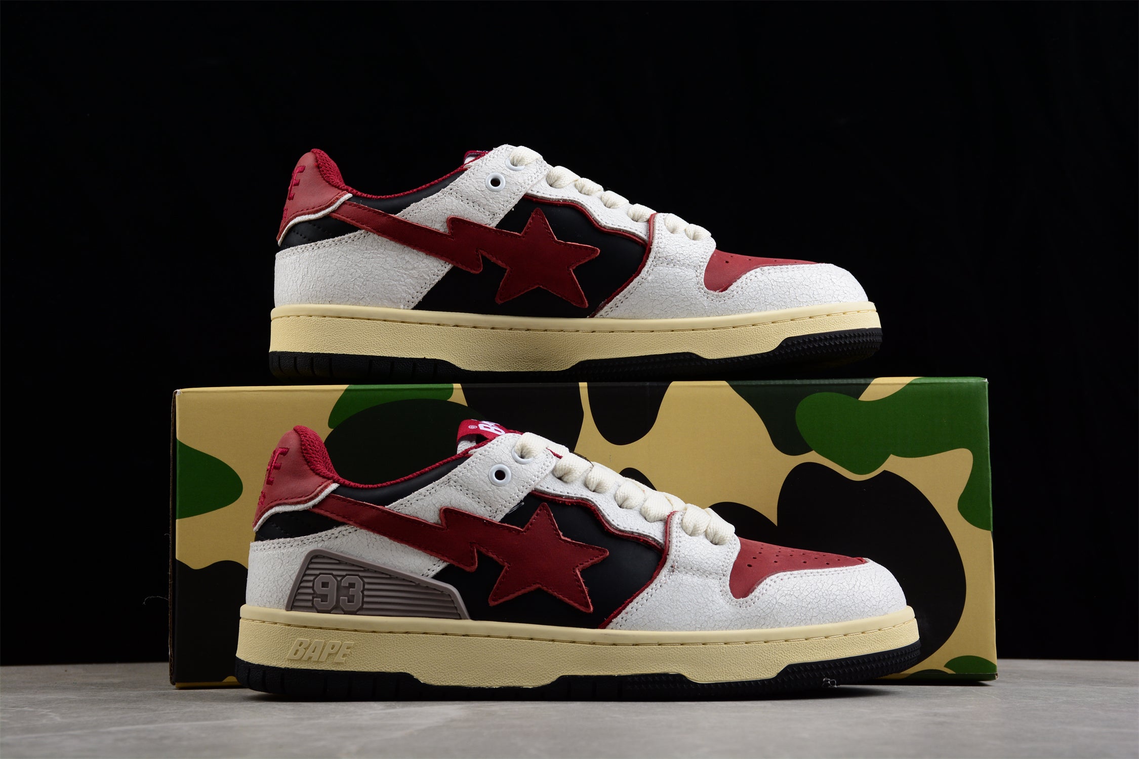 Bape Sk8 Sta - Red/Grey