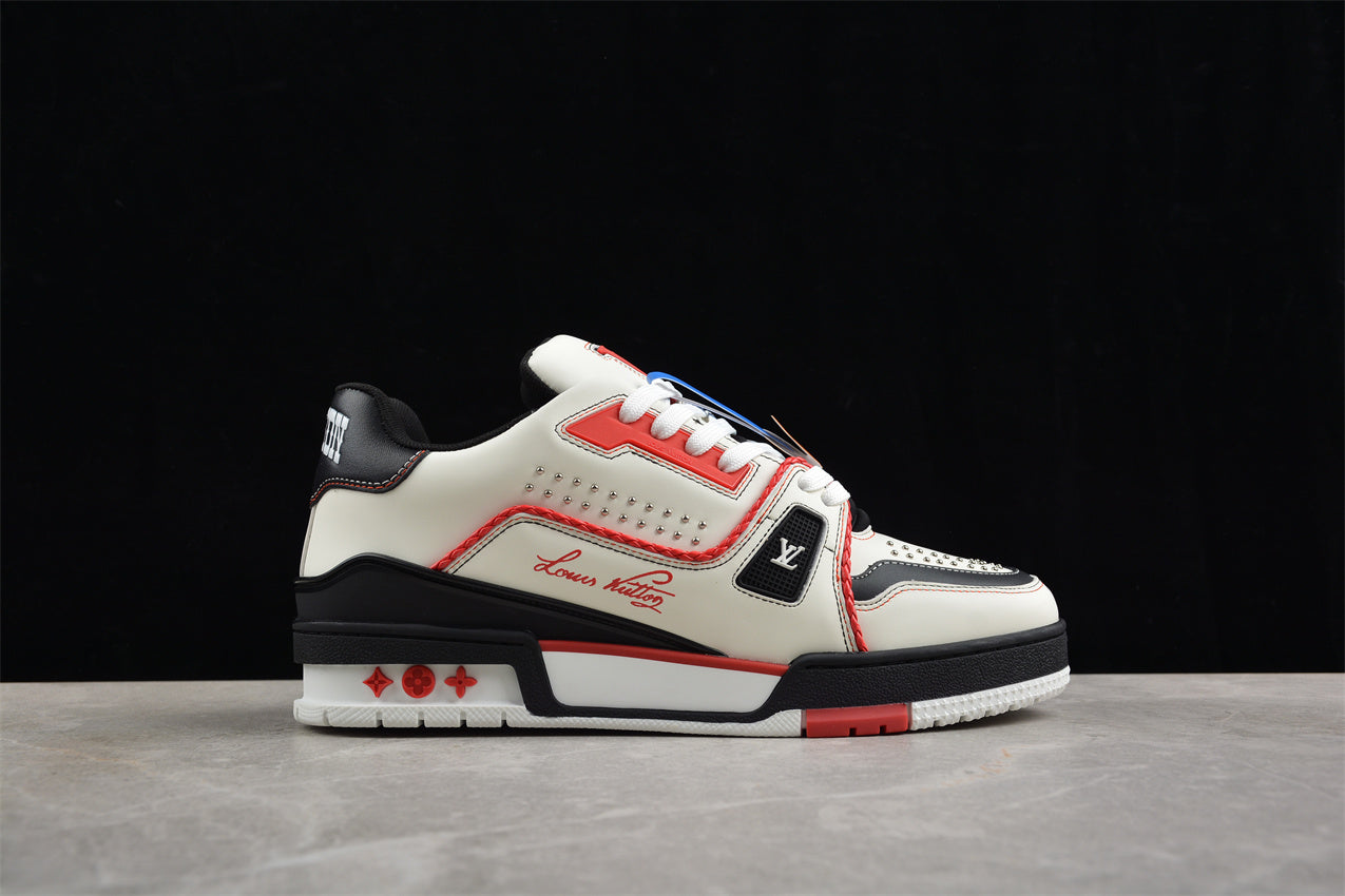 LouisVuitton Trainer - White/Red/Black