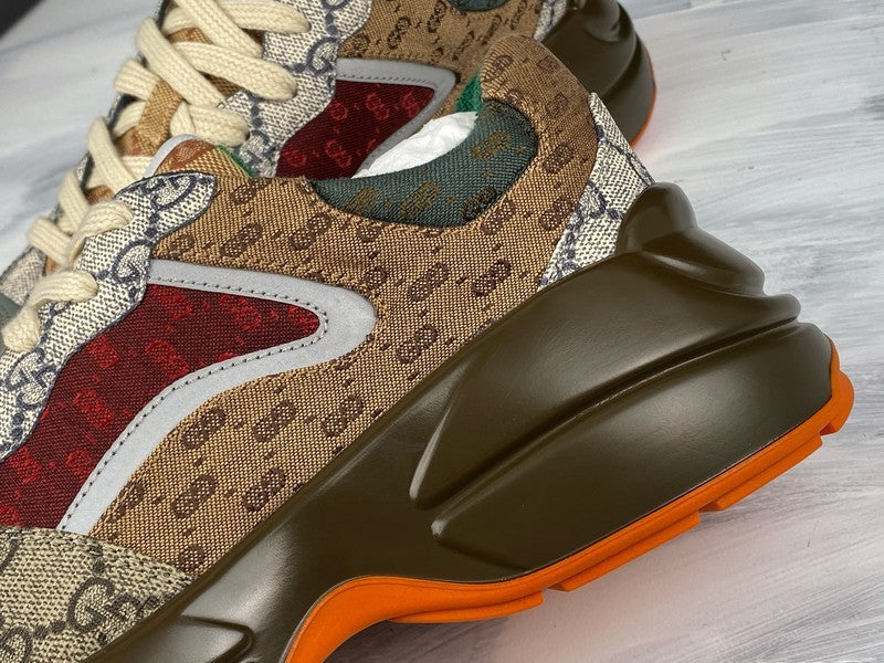 GucciUnisex GG Rhyton - "Beige-Brick Red"