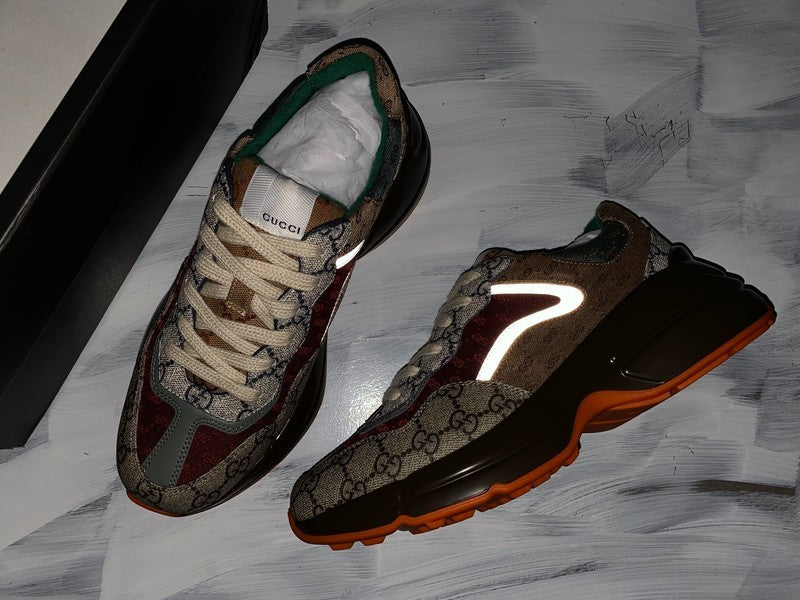 GucciUnisex GG Rhyton - "Beige-Brick Red"