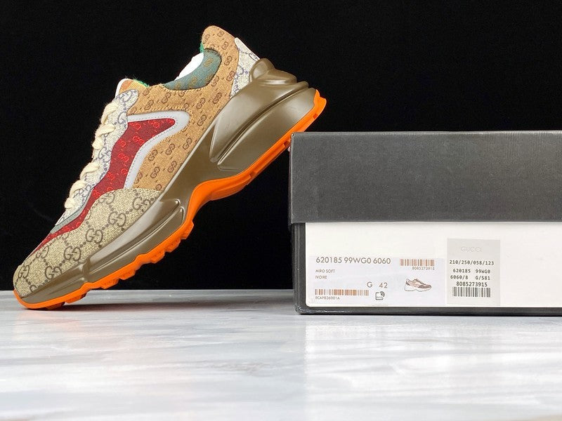 GucciUnisex GG Rhyton - "Beige-Brick Red"