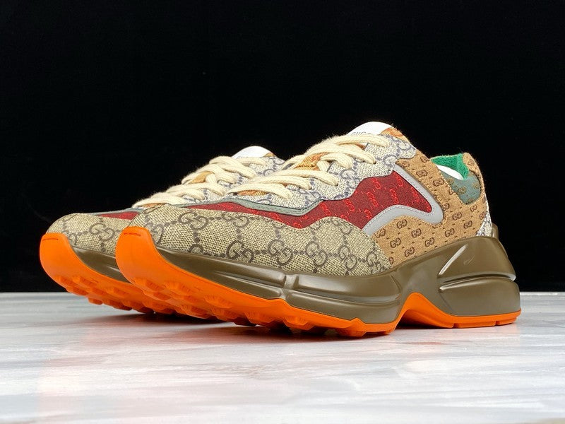 GucciUnisex GG Rhyton - "Beige-Brick Red"