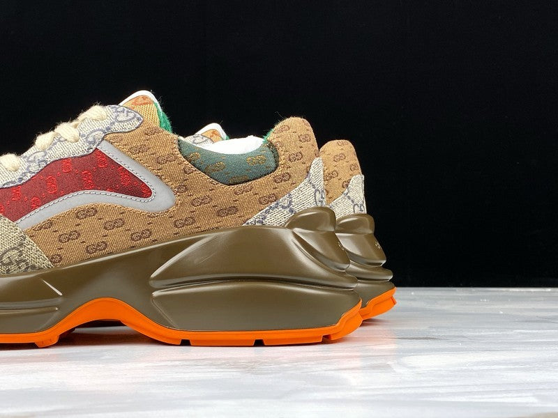 GucciUnisex GG Rhyton - "Beige-Brick Red"