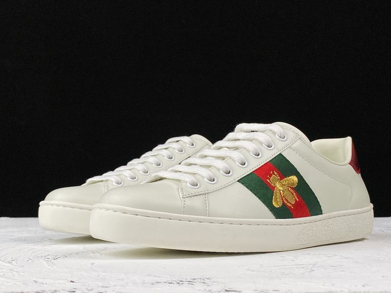 GUCCIMens Embroidered ace Bee - White
