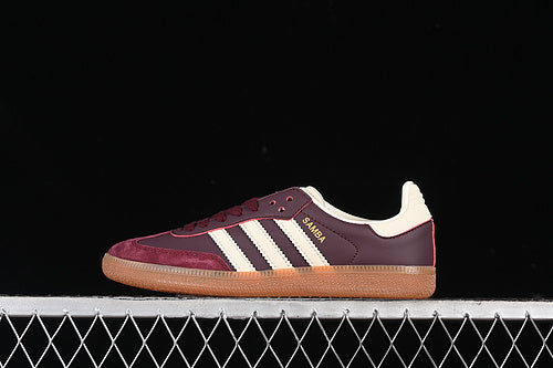 adidasMens Samba - Maroon Gold Metallic