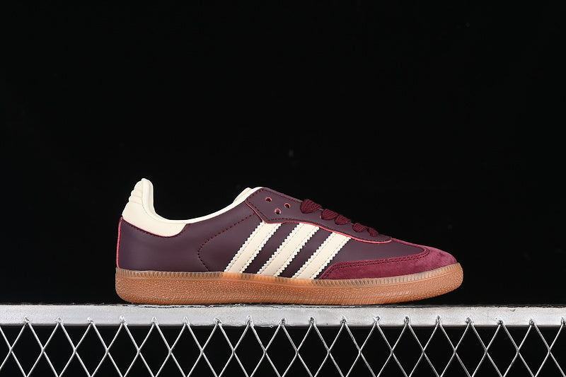adidasMens Samba - Maroon Gold Metallic