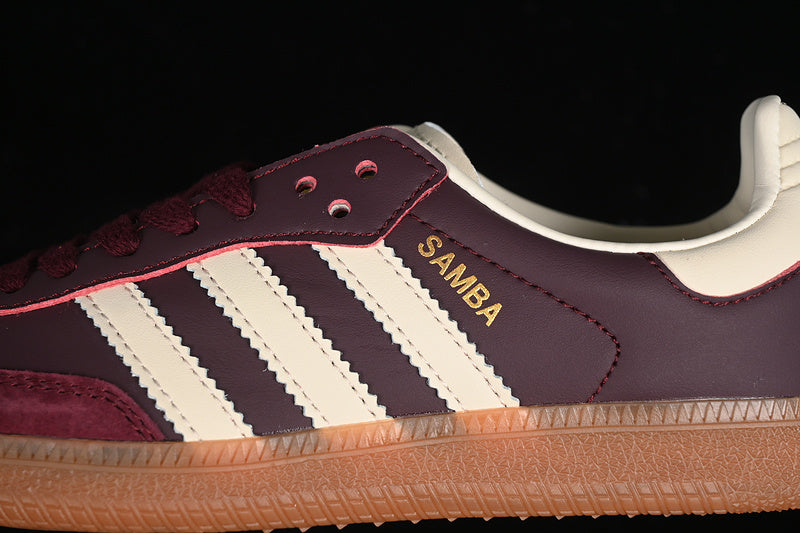 adidasMens Samba - Maroon Gold Metallic