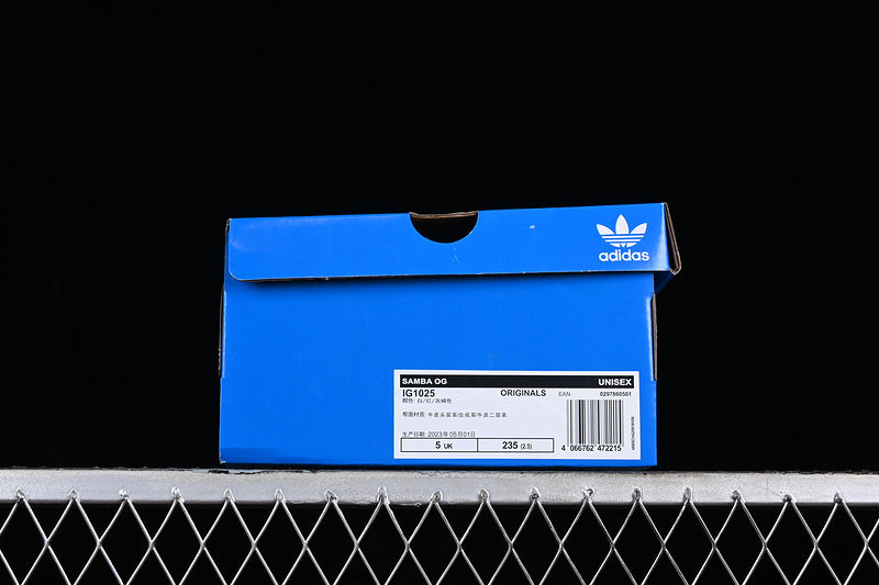 adidasMens Samba - White/Red