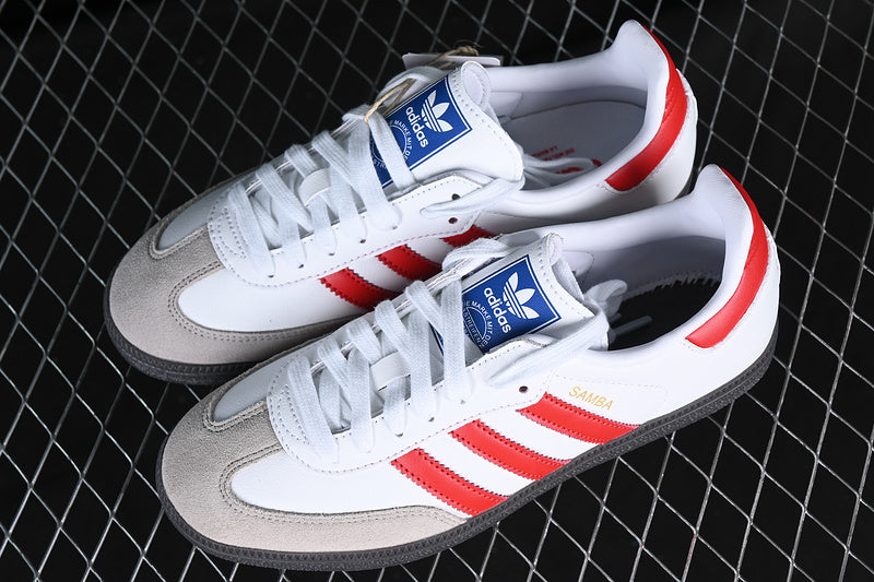 adidasMens Samba - White/Red
