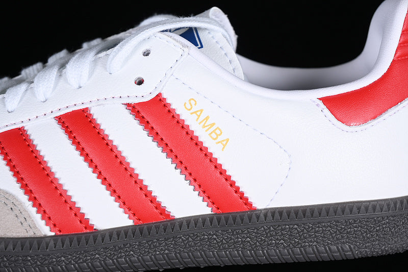 adidasMens Samba - White/Red