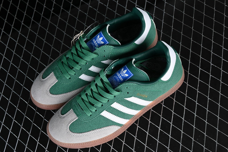 adidasMens Samba Vegan - Grey/Green