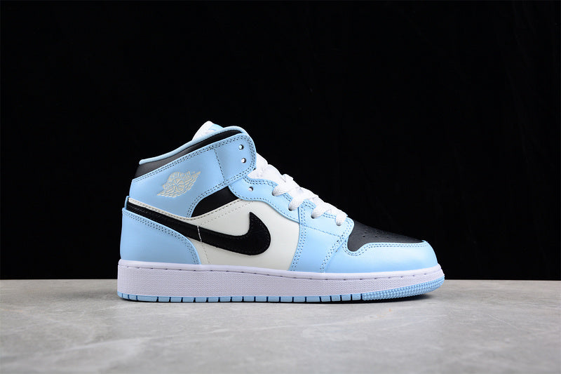 Unisex Air Jordan 1 AJ1 Mid - Ice Blue