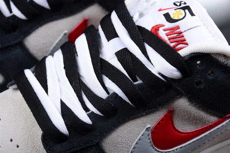 NikeSB Dunk 85 Low Cut Double Swoosh - GREY/RED