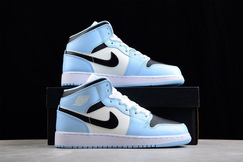 Unisex Air Jordan 1 AJ1 Mid - Ice Blue
