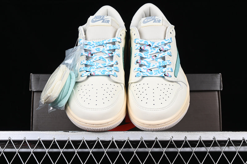 Air Jordan 1 AJ1 Low x Travis Scott - Tiffany Cream