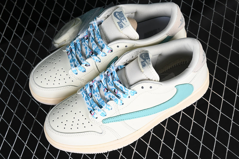 Air Jordan 1 AJ1 Low x Travis Scott - Tiffany Cream