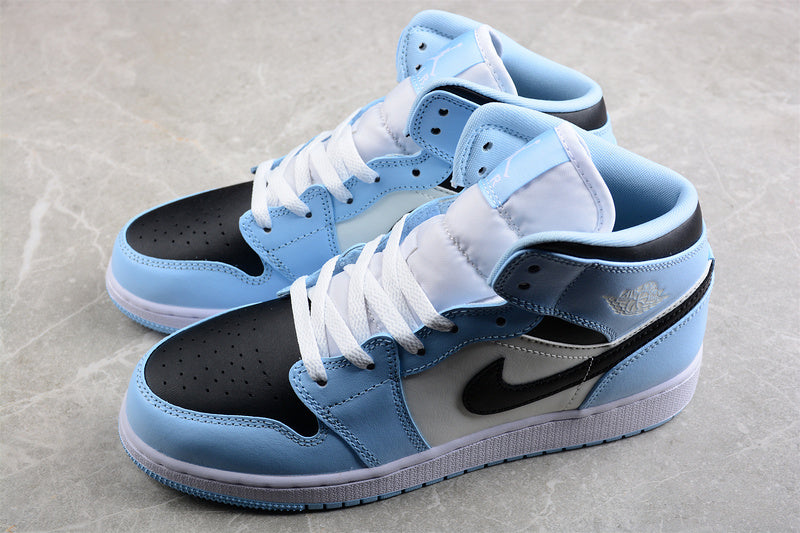 Unisex Air Jordan 1 AJ1 Mid - Ice Blue