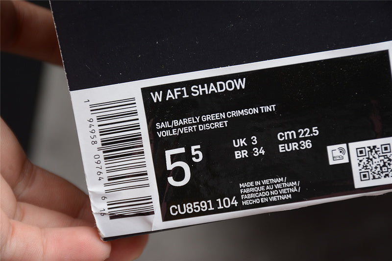 NikeUnisex Air Force 1 AF1 Shadow Sail - Barely Green