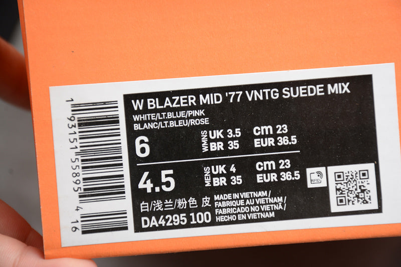 NikeSB Blazer Mid 77 - White/Pink Glow