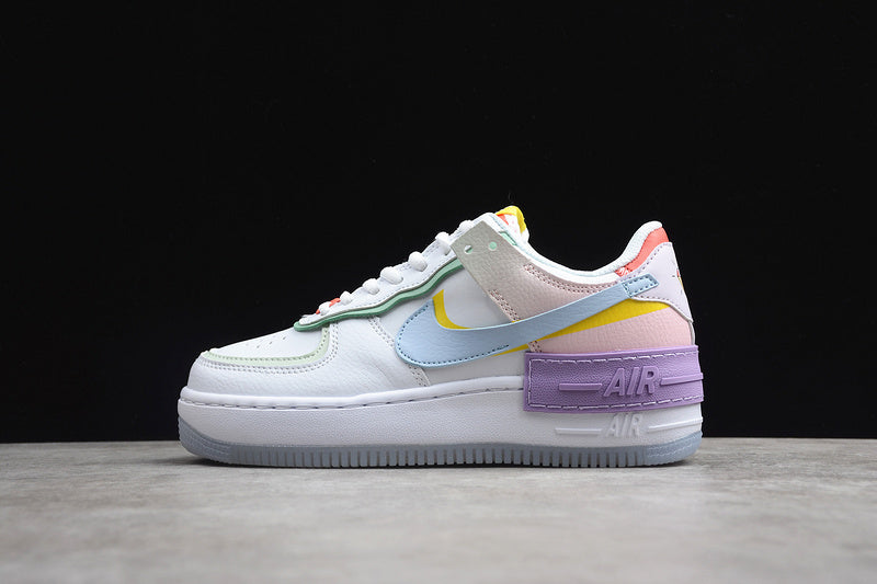 NikeUnisex Air Force 1 AF1 Low Shadow - White/Hydrogen Blue /Purple