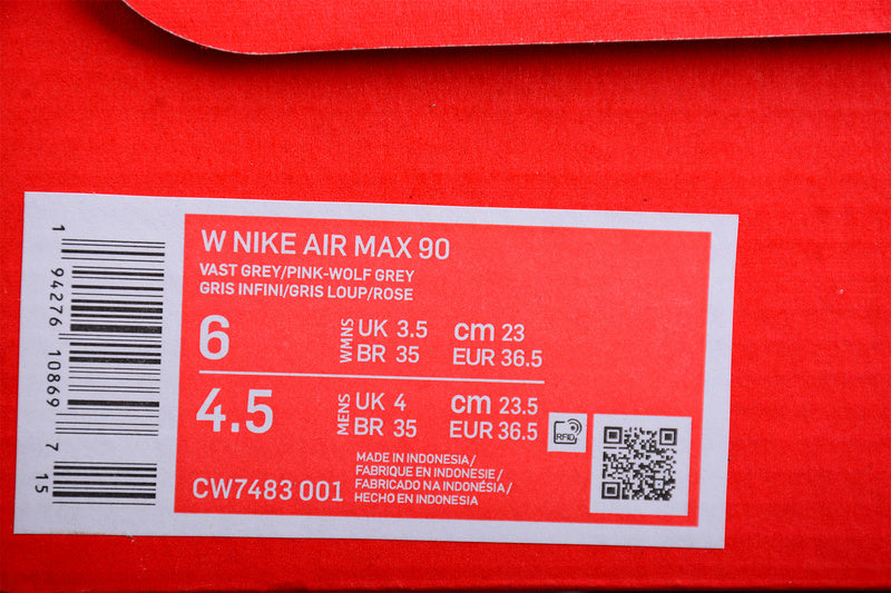 NikeUnisex Air Max 90 AM90 - Vast Grey/Pink