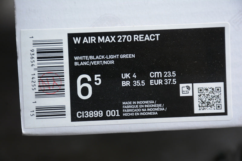 NikeUnisex Air Max 270 AM270 React - Ice White