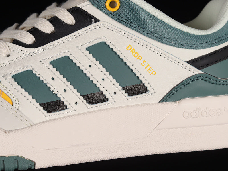 adidasMens Drop Step Low - White Tech Emerald