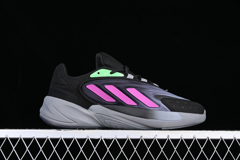 adidasUnisex Ozelia - Black Purple/Screaming Green