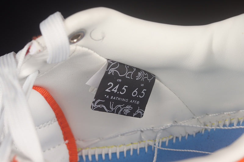 A Bathing Ape Bape Sta Patent - Orange/White