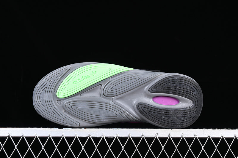 adidasUnisex Ozelia - Black Purple/Screaming Green