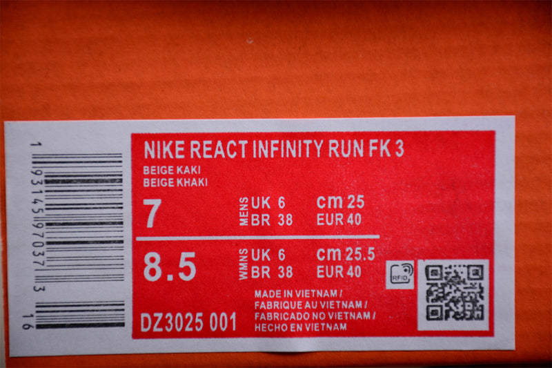 NikeUnisex React Infinity Run - Cream