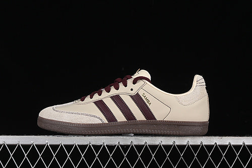 adidasUnisex Samba - Wonder White/Maroon