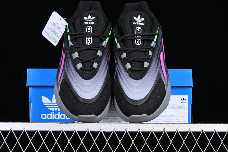 adidasUnisex Ozelia - Black Purple/Screaming Green