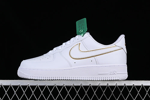 NikeUnisex Air Force AF1 Low White/Gold - Main Image