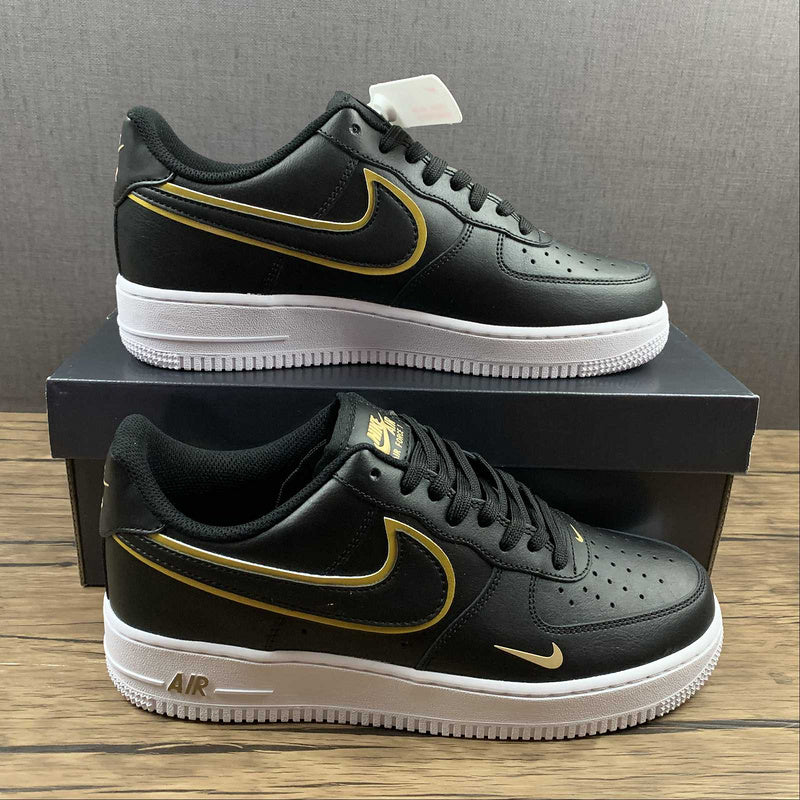 NikeUnisex Air Force 1 AF1 Double Swoosh - Metallic Black