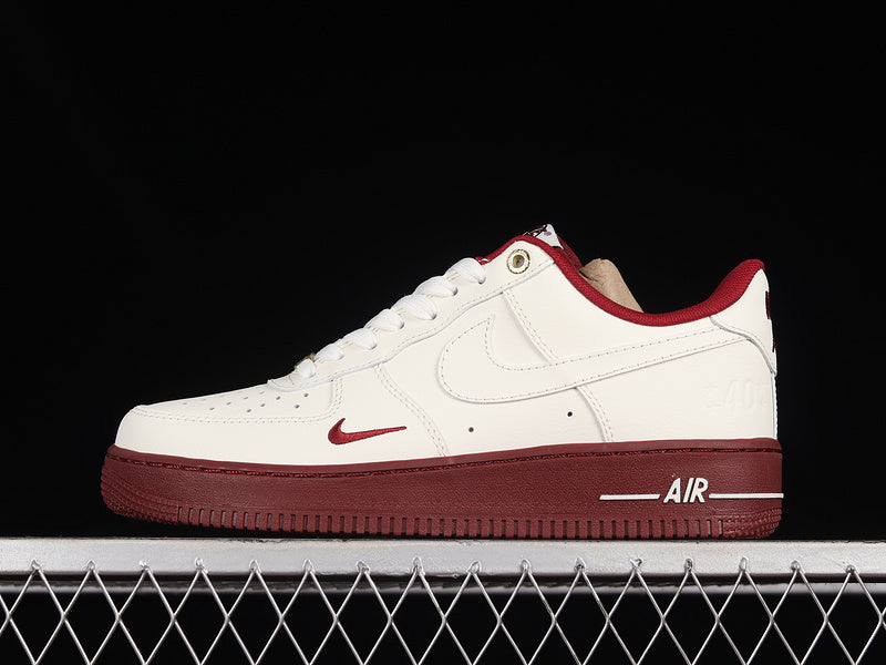 NikeUnisex Air Force 1 AF1 Low 40th Anniversary Edition - Sail Team Red