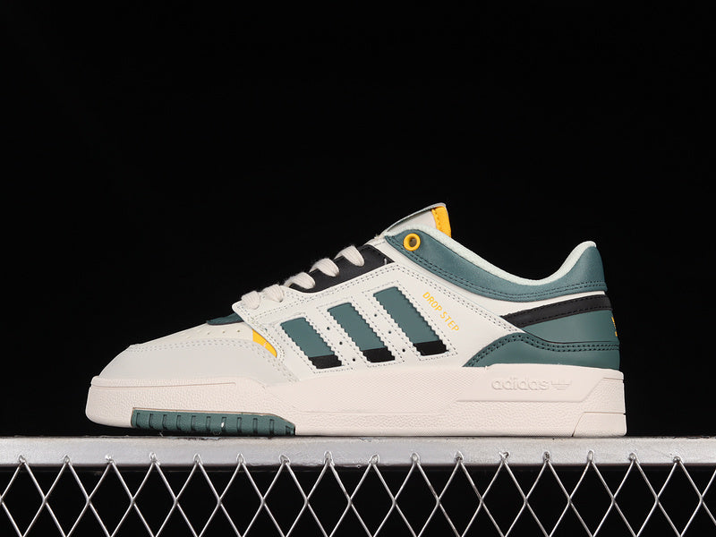 adidasMens Drop Step Low - White Tech Emerald