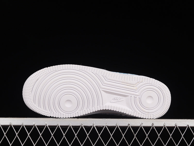 NikeUnisex Air Force 1 Low AF1 Paisley - Worn Blue