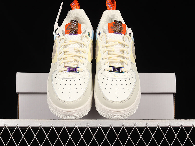 NikeUnisex Air Force 1 AF1 Ehite - Sail and lime