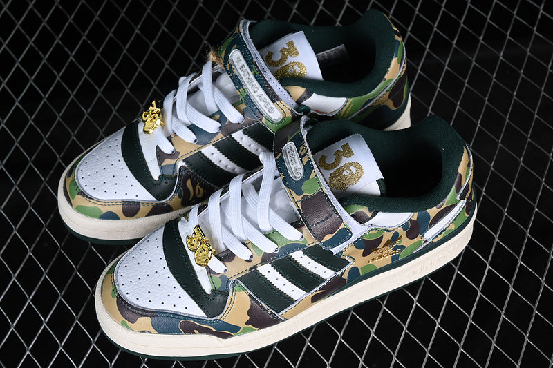 AdidasUnisex BAPE x Forum Low 84 -30th Anniversary - Green Camo