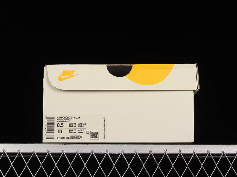 NikeUnisex Air force 1 AF1 low - purple/yellow