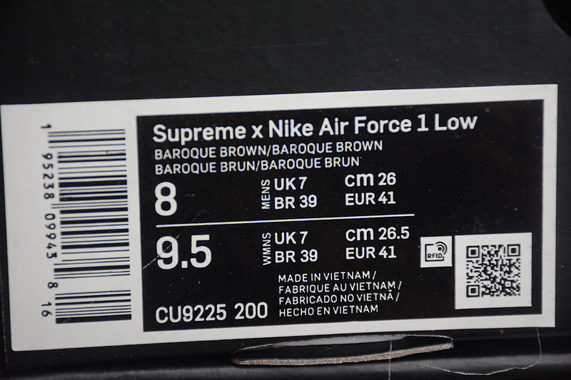 Supreme x NikeUnisex Air Force 1 AF1 Low - Baroque Brown