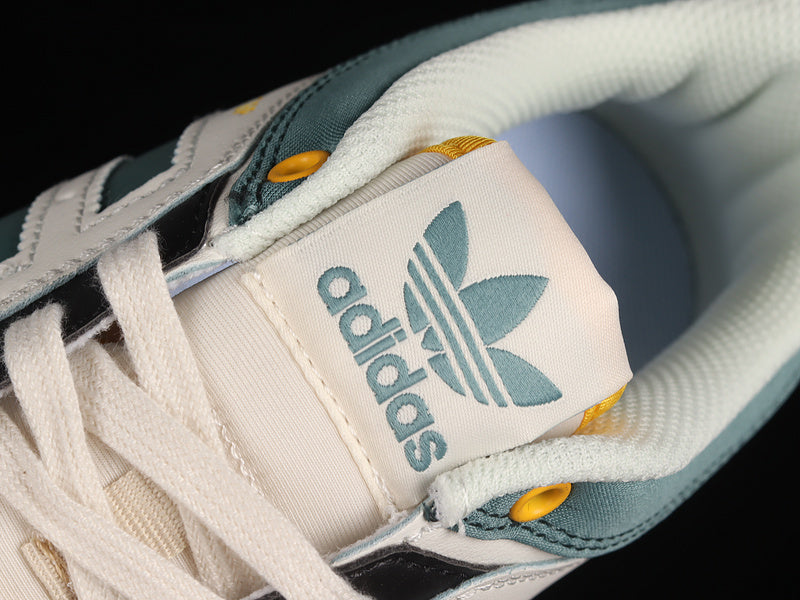 adidasMens Drop Step Low - White Tech Emerald