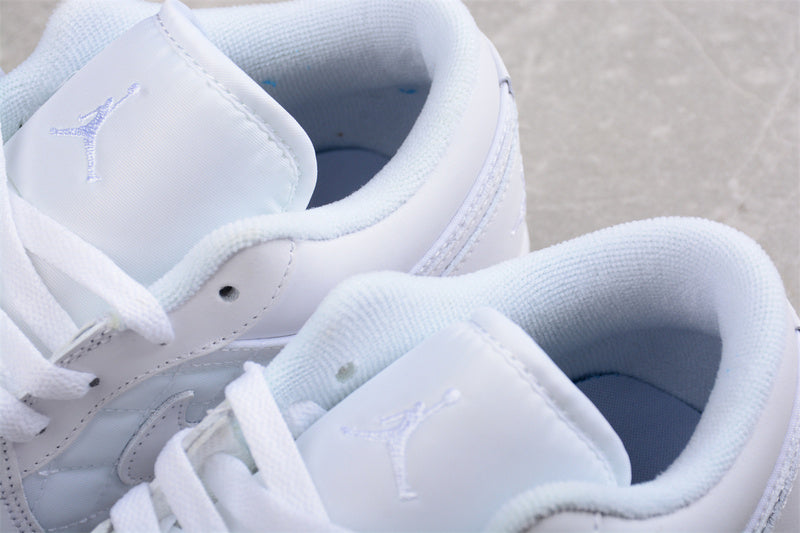 Air Jordan 1 AJ1 Low Quilted - Triple White
