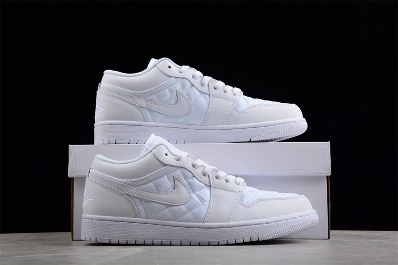 Air Jordan 1 AJ1 Low Quilted - Triple White