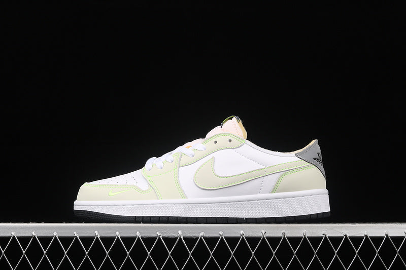 Air Jordan 1 AJ1 Retro Low - White Ghost/Green