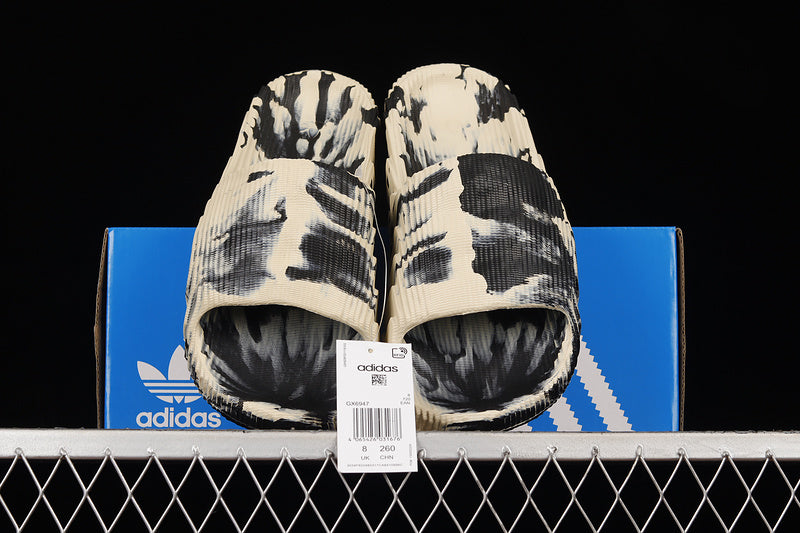 adidasMens Adilette 22 - Carbon Aluminum Slides